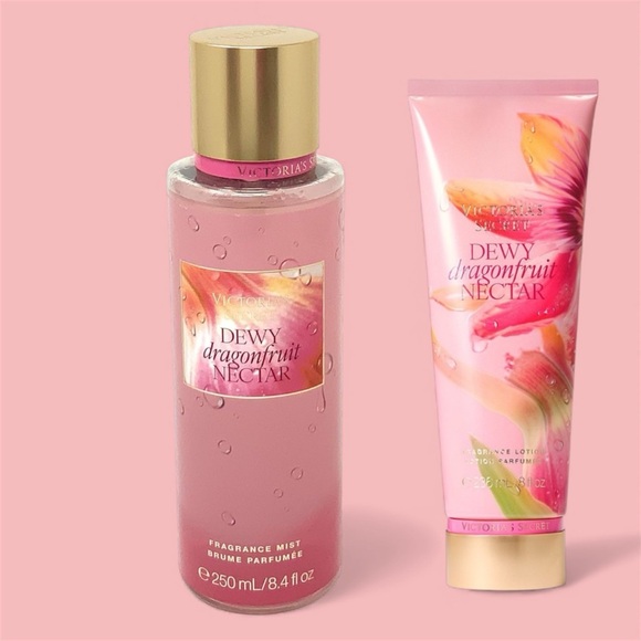Victoria's Secret Pink Dewy Dragonfruit Nectar Body Care Bundle